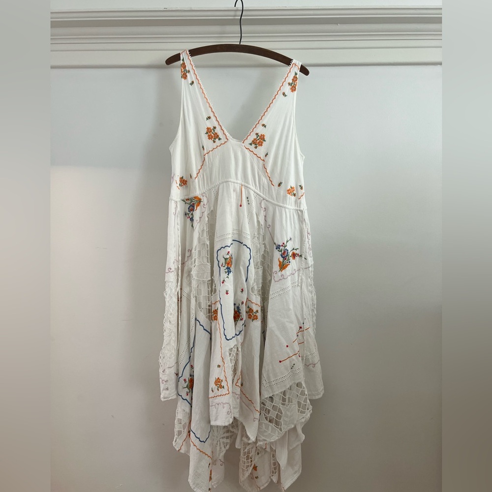 ANTHROPOLOGIE embroidery crochet dress